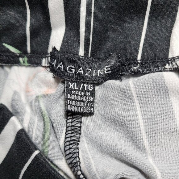 Magazine Women's Lounge Pants Size XL Wide Leg Floral Striped 89652FW - Picture 5 of 7
